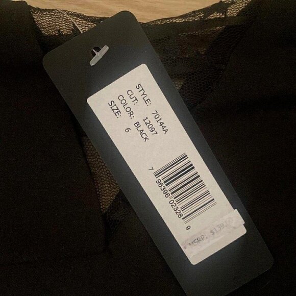 Baddie Y2K Mini Dress Size 6 Bebe NWT Harness Neck Cutout - Picture 8 of 16